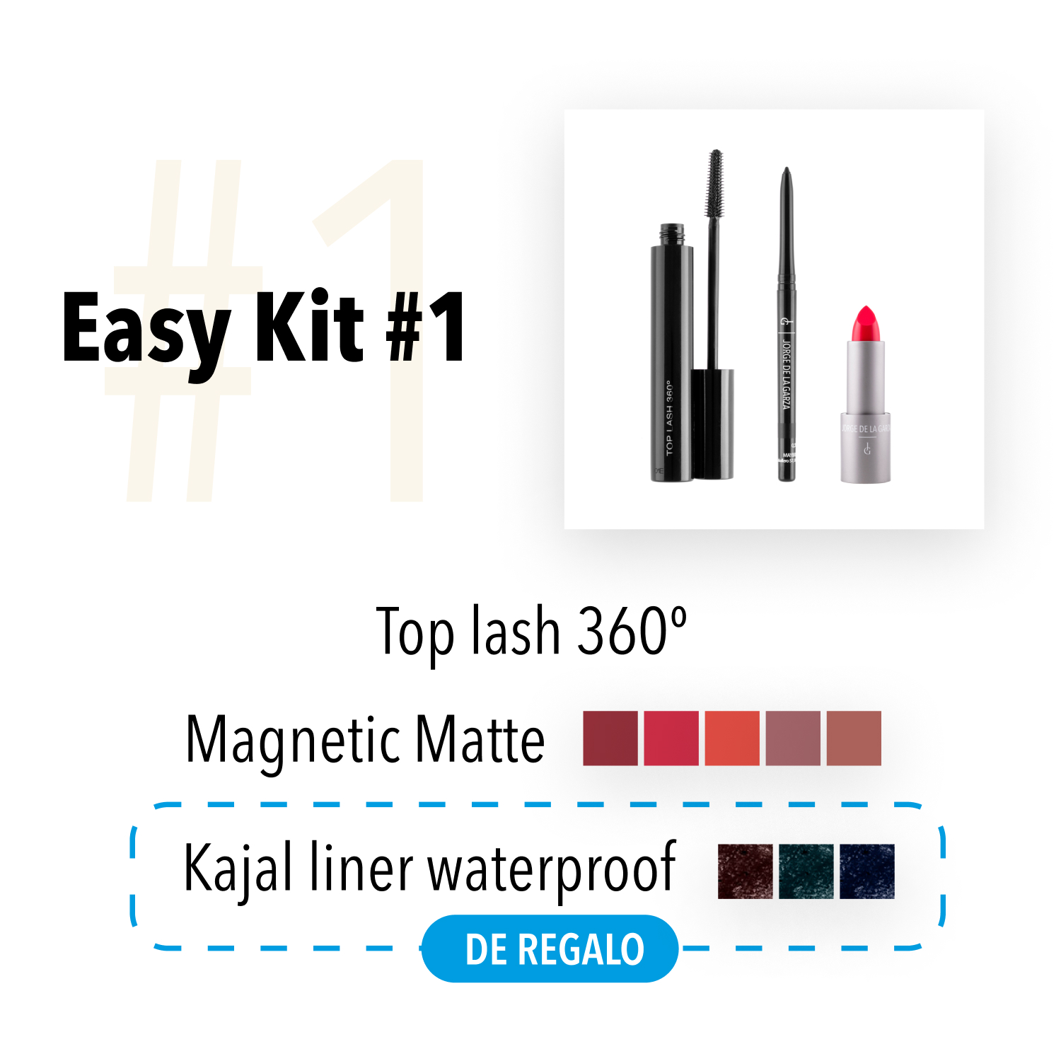 easy kit maquillaje - Productos incluidos