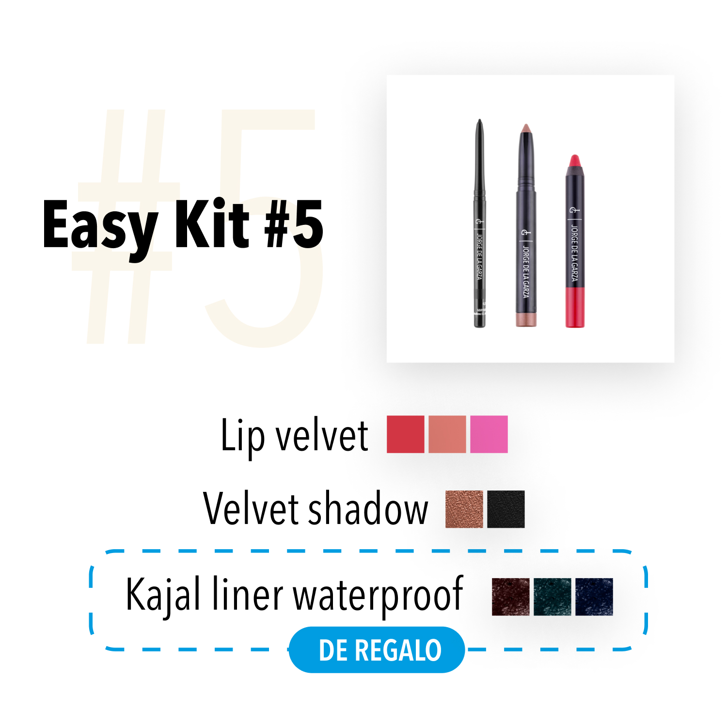 easy kit maquillaje - Productos incluidos