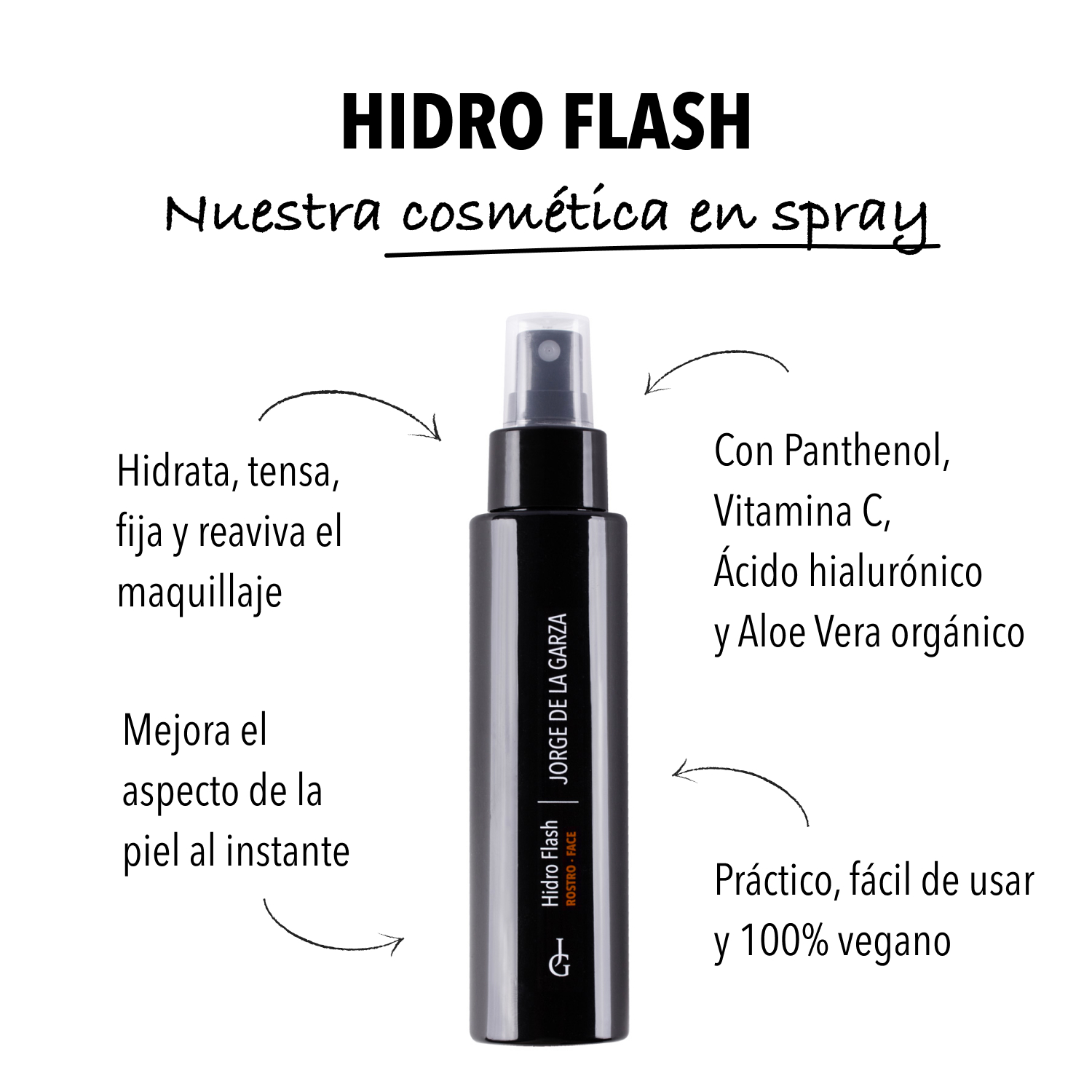 Información Hidro Flash - Cosmética en spray vegana